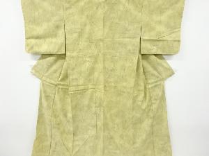 リサイクル　竹笹模様織り出し手織り紬着物